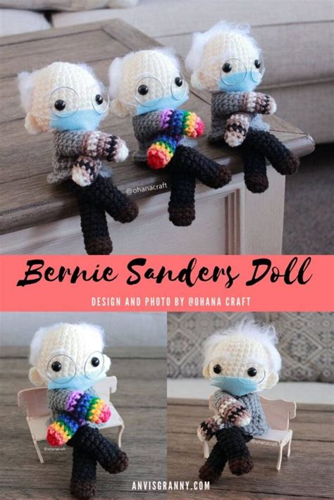 10 Bernie Sanders Mittens crochet patterns - Anvi’s Granny Handicrafts