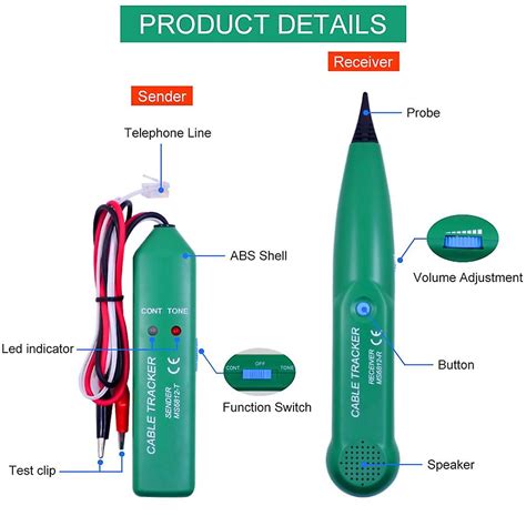 Ms Cable Car Tracker Tester Professional Line Lan Detector Utp Stp