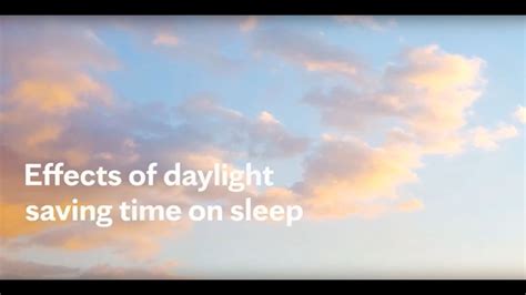 Effects Of Daylight Saving Time On Sleep YouTube