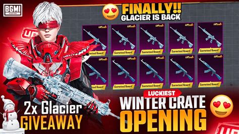 Finally M Glacier Back In Bgmi Crate Opening Glacier Giveaways