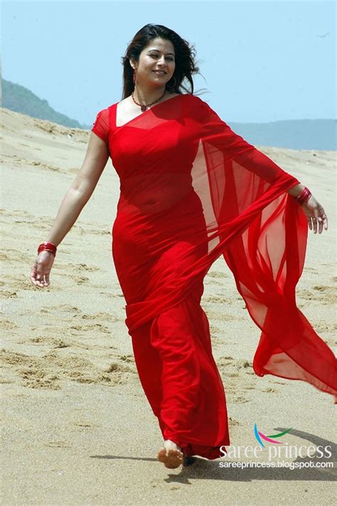 Tollywood Hot Actress Sangeetha Showing Her Curvy Figure In Red Chiffon