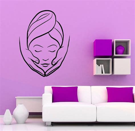 Spa Beauty Salon Wall Vinyl Decal Massage Sticker Girl Woman Art Modern