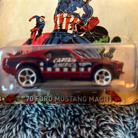 Mattel Other Hot Wheels Captain America 7 Ford Mustang Mach Poshmark