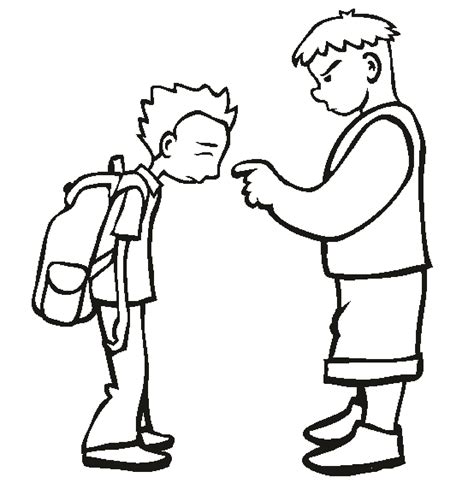 bullying clipart black  white