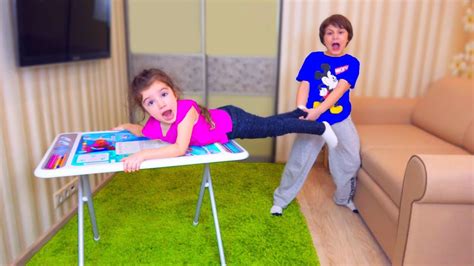 Аминка ПРОУЧИЛА БРАТА! Камиль Такого НЕ ОЖИДАЛ! Для детей kids children ...