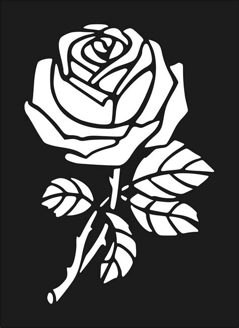 Rose Vector Dxf Cdr Svg Ai File Ready For Cnc Cut Rose Etsy