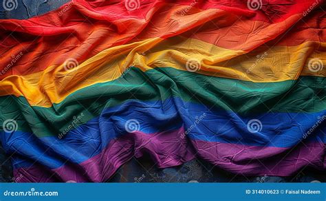 Lgbtq Pride Rainbow Flag As A Symbol Of Lesbian Gay Bisexual Transgender And Community