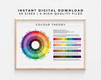 an image of a color theory poster with the words instant digital ...