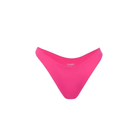 Roze High Cut Thong Bikini Bottoms Kamari Swim Wolf Badger