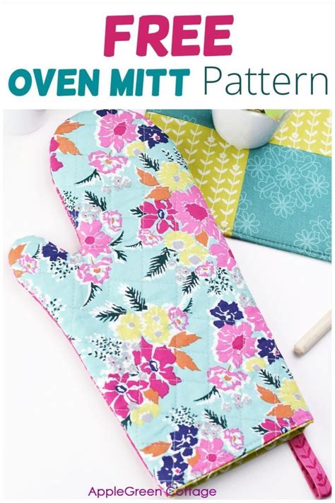 Free Oven Mitt Pattern Sizes Applegreen Cottage Sewing Projects