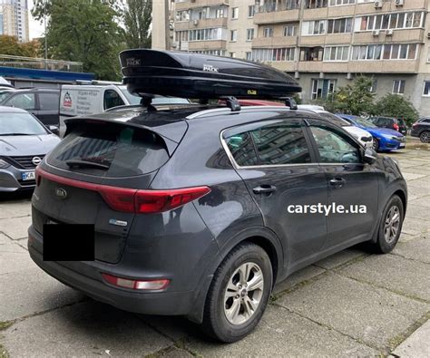 Багажник Turtle Air2 Black и бокс Inter Pack Tornado 460 на Kia ...