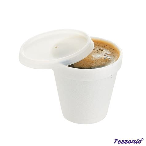 Sets Oz White Foam Cups With Translucent Vented Lids