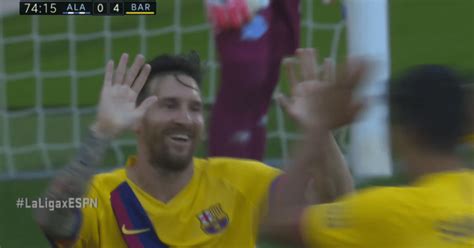 Gol Lionel Messi Barcelona vs Alavés EN VIVO resultado 5 0 por la Liga