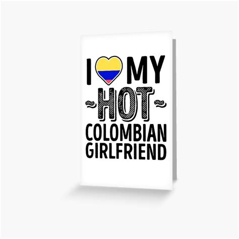 I Love My HOT Colombian Girlfriend Cute Colombia Couples Romantic Love T Shirts Stickers