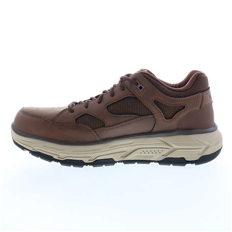 Skechers Work Relaxed Fit Max Stout Alloy Toe Mens Brown Athletic Shoe Ruze Shoes