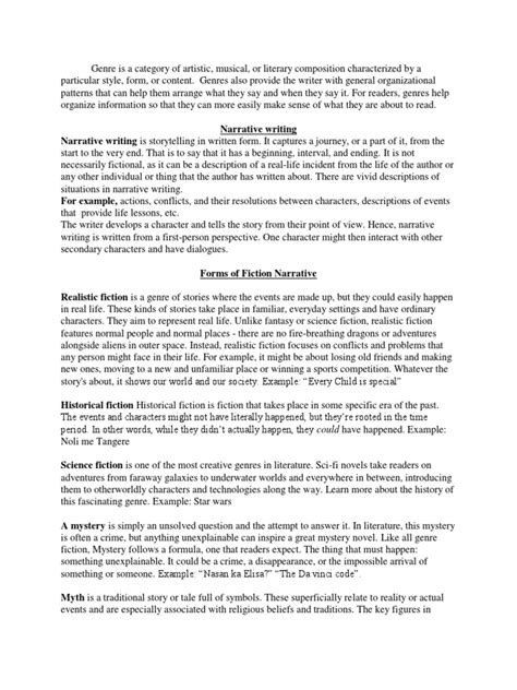 Reading And Writing Types Of Writing Pdf Pdf