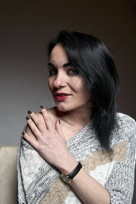 Portrait Of Sensual Brunette Stock Image Image Of Posing Lady 242643669