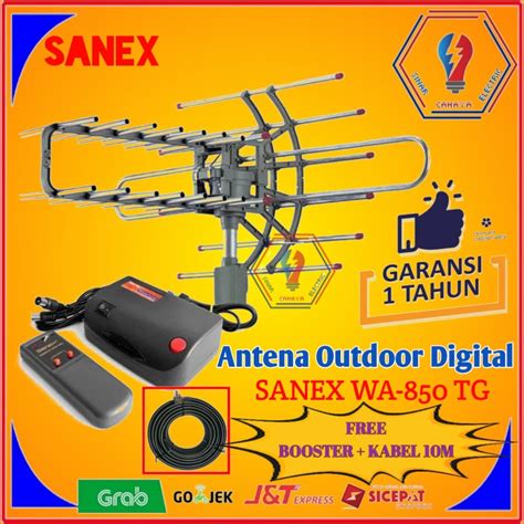 Jual Antena TV Digital SANEX WA 850 TG Outdoor Dengan Booster Dan