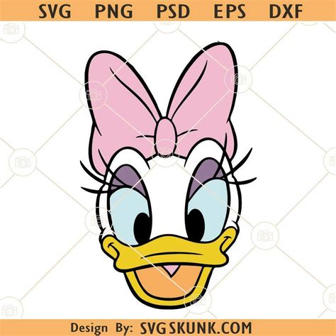 Daisy Duck Head Face Clipart Daisy Duck Head Svg Svg Skunk