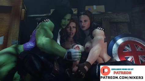 FUTA BLACK WIDOW GETTING PERFECT HANDJOB FROM HULK GIRL RUINED ORGASM MARVEL AVENGERS HENTAI