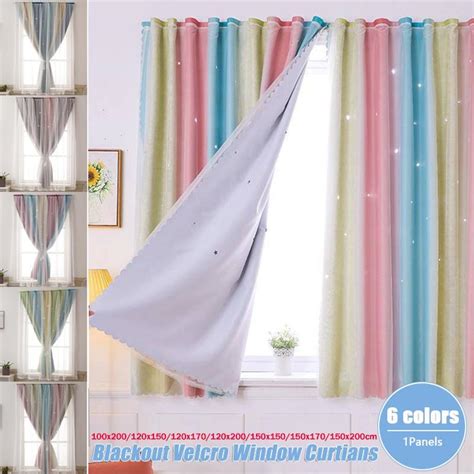 1 шт. самоклеющаяся занавеска на липучке со звездой без перфорации для ...