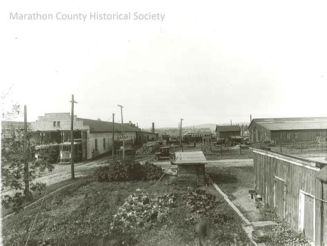 Wausau, Marathon County, Wisconsin trolley & trolley quarters. From the ...