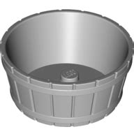 Lego Part Container Barrel Half Large With Axle Hole