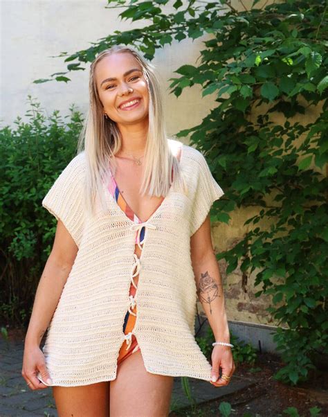 Strikkeoppskrift Og Strikkepakke Boho Beach Bikini Throw Pickles