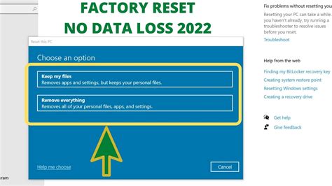 How To Reset Your Pc Windows Without Loosing Data English