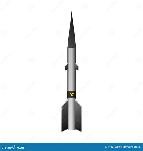 A nuclear missile. stock vector. Illustration of arms - 183246580