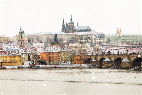 3587 Prague Charles Bridge Winter Stock Photos Free And Royalty Free