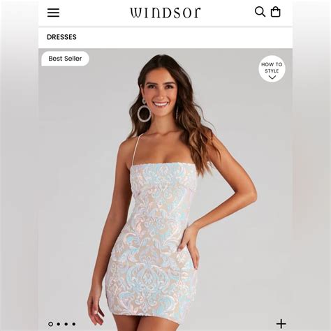 Sequin Mini Dress Nude And Iridescent Open Back Gem