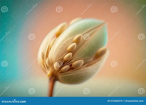 Close Up Shot Of A Seed Bud Showcasing The Details Of Its Structure