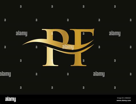 Modern Letter Pf Logo Design Vector Initial Linked Letter Pf Logo