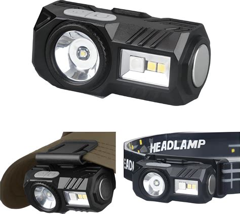 amazoncom nuplot led headlamp rechargeable cap light clip  hat