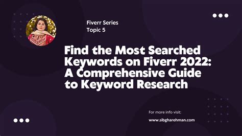 Find the Most Searched Keywords on Fiverr 2022: A Comprehensive Guide to Keyword Research ...