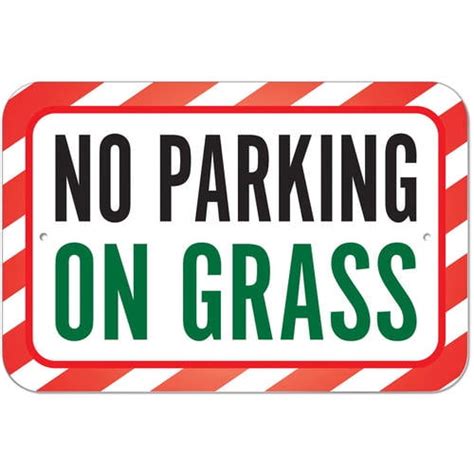 No Parking On Grass Sign - Walmart.com