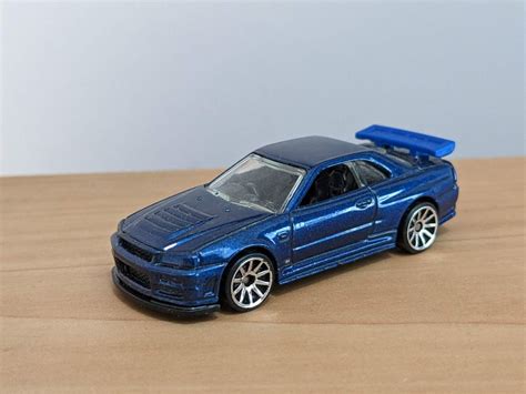 Hot Wheels Nissan Skyline Gt R R First Edition Blue Dark Variant Loose Rare Hobbies Toys
