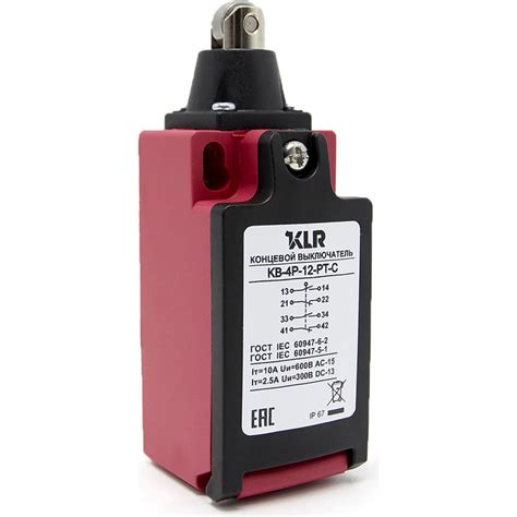 Концевой выключатель KLR KB-4P-12-PT-C 2NO/2NC Snap action/10A/600VAC ...