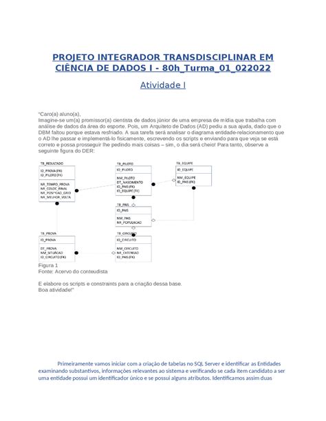 PROJETO INTEGRADOR TRANSDISCIPLINAR EM CIÊNCIA DE DADOS I | Exercícios