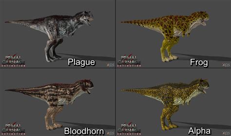 Pce Carno Skin Pack 1 By Phelcer Prehistoric Animals Carno