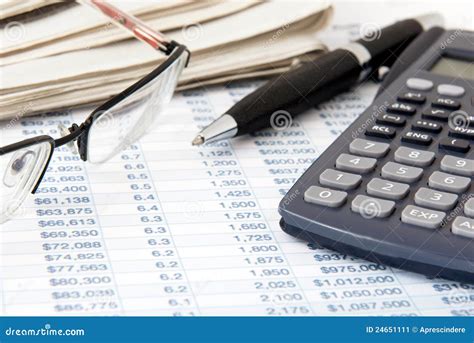 calculadora financeira imagem de stock imagem de carta