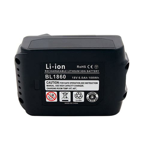 Аккумулятор BL1860B 6000мАч 18В Li-ion для шуруповертов дрелей Makita ...