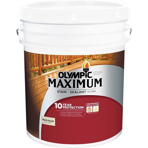 Olympic Maximum Tintable Base Solid Exterior Stain And Sealer Actual