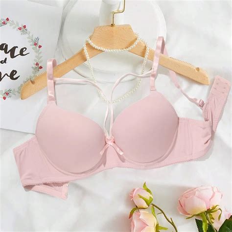 Plusgalpret Women Bra Sexy Bandage Solid Seamless Underwear Padded Push Up Breath Lingerie C