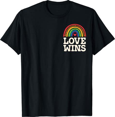 LGBTQ Love Wins Pocket Gay Pride LGBT Ally Rainbow Vintage T Shirt Walmart