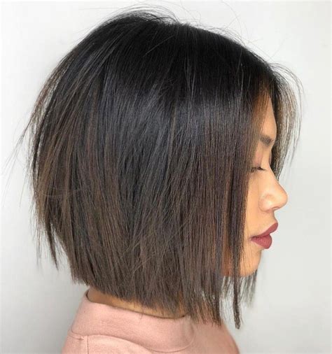 Wispy Blunt Brunette Bob Longbobhaircuts Bob Style Haircuts Medium