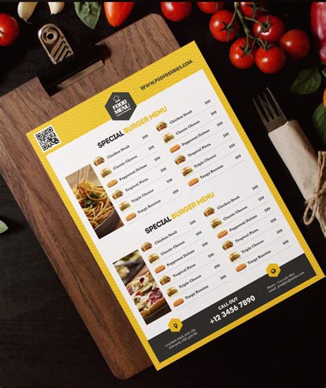 Restaurant Food Menu Design Psd Templates Decolore