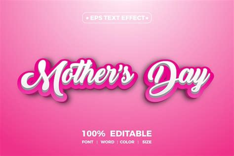 Premium Vector Mother S Day Text Effect