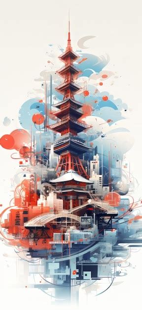 Premium AI Image | Japanese architecture art